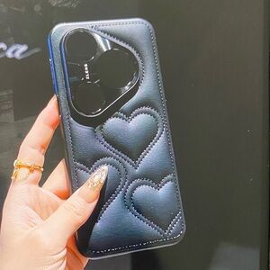 Black Heart Pattern Phone Case